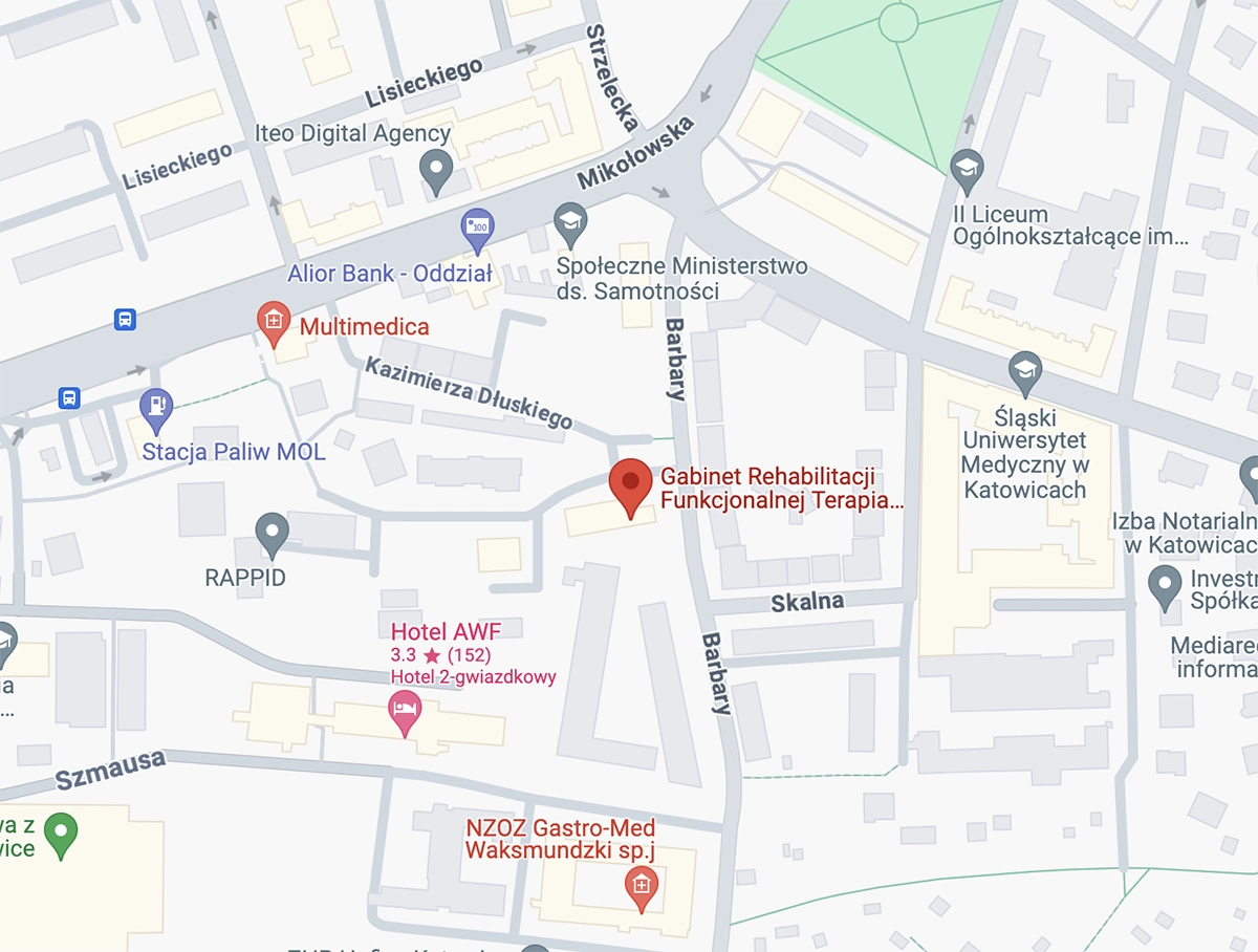 Terapia Kręgosłupa Marcin Kniczek mapa